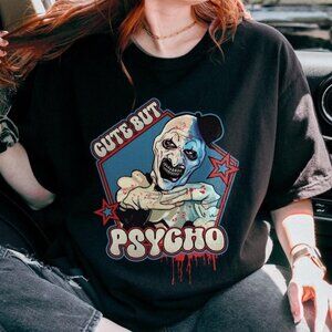 Cute But Psycho Halloween Shirt, Retro Art the Clown Shirt